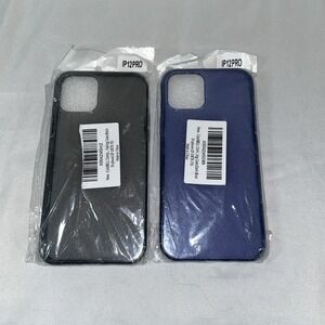 CoolBELL iPhone 12/12Pro Case Bundle 2 Pack Black and Dark Blue Protective Cover